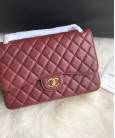 Сумка Large Classic Grained Calfskin Bag Maroon